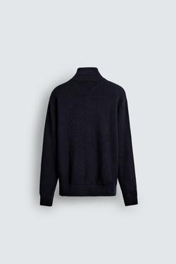 ZARA КАРДИГАН ПЛАТОЧНОЙ ВЯЗКИ НА МОЛНИИ, МОРСКОЙ СИНИЙ