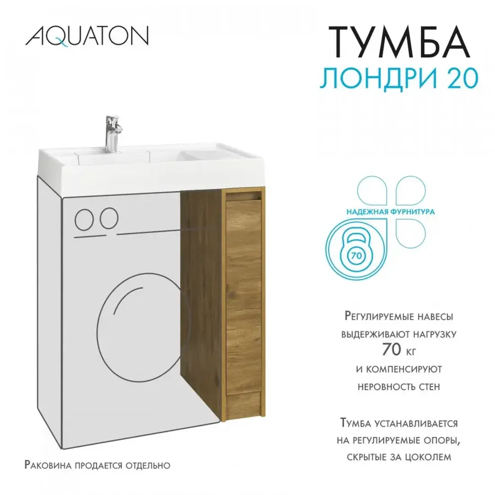 Тумба под раковину без фасада AQUATON Лондри 20