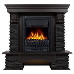 Портал Firelight Pietra Nuovo Classic камень сланец чёрный, шпон венге