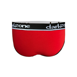 Мужские трусы брифы с вырезом красные DARKZONE DZN6256
