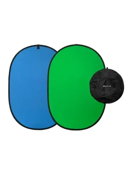 Фон складной Raylab RF-12 хромакей муслиновый Green/Blue 150*200см (зеленый/синий)