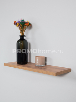 Парящая полка 60×20 см со скрытым крепежом – цвет дуб