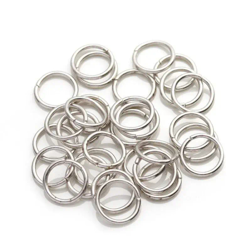 Кольца Соединительные Одинарные 4/5/6/8/10/12 мм, цвет: Родий, 100/500/1000 грамм