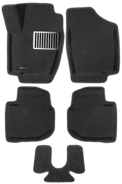 Коврики салона для SKODA Rapid (2014-) Euromat 3D Lux черные. Арт. EM3D-004508