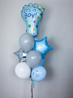 Фольгированный шар-фигура «Стопа мальчика», 81 см