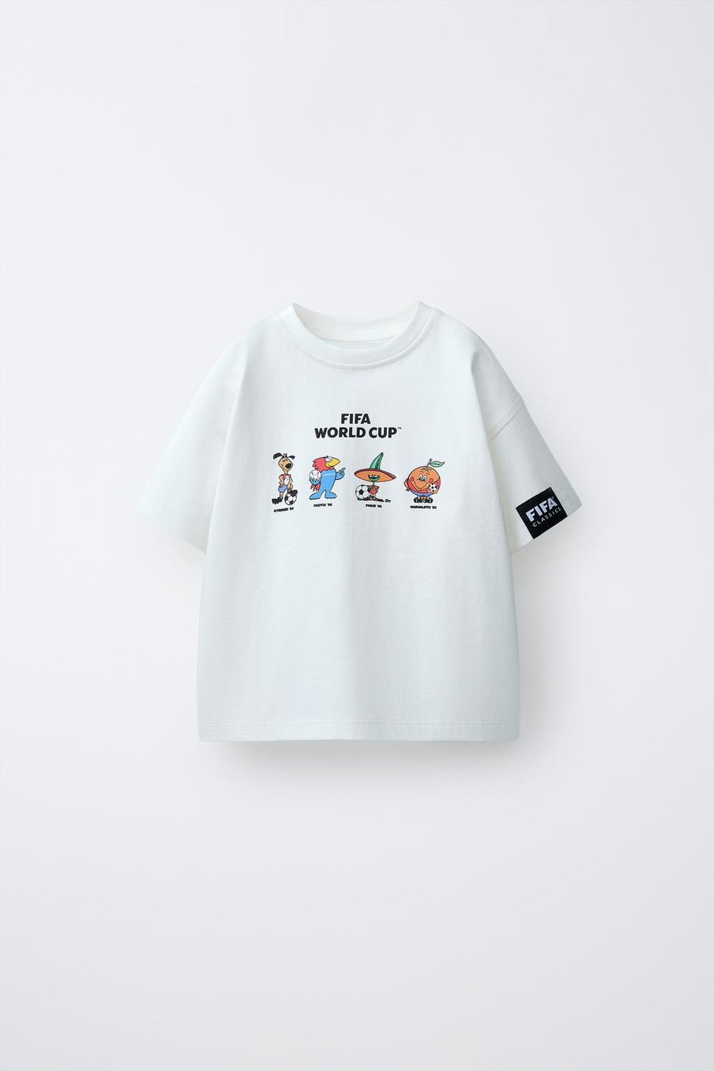 ZARA ФУТБОЛКА С ПРИНТОМ FIFA CLASSICS WORLD CUP ™, БЕЛЫЙ