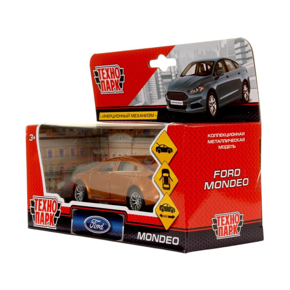 Модель ин. мет. "Ford Mondeo" 12см, откр. дв, багаж, золотой. MONDEO-GD (Технопарк)