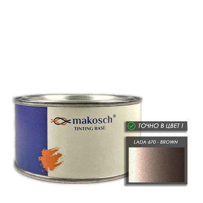 Автоэмаль makosch/LADA 670, Базовая эмаль, коричневый, перламутр, 200мл.