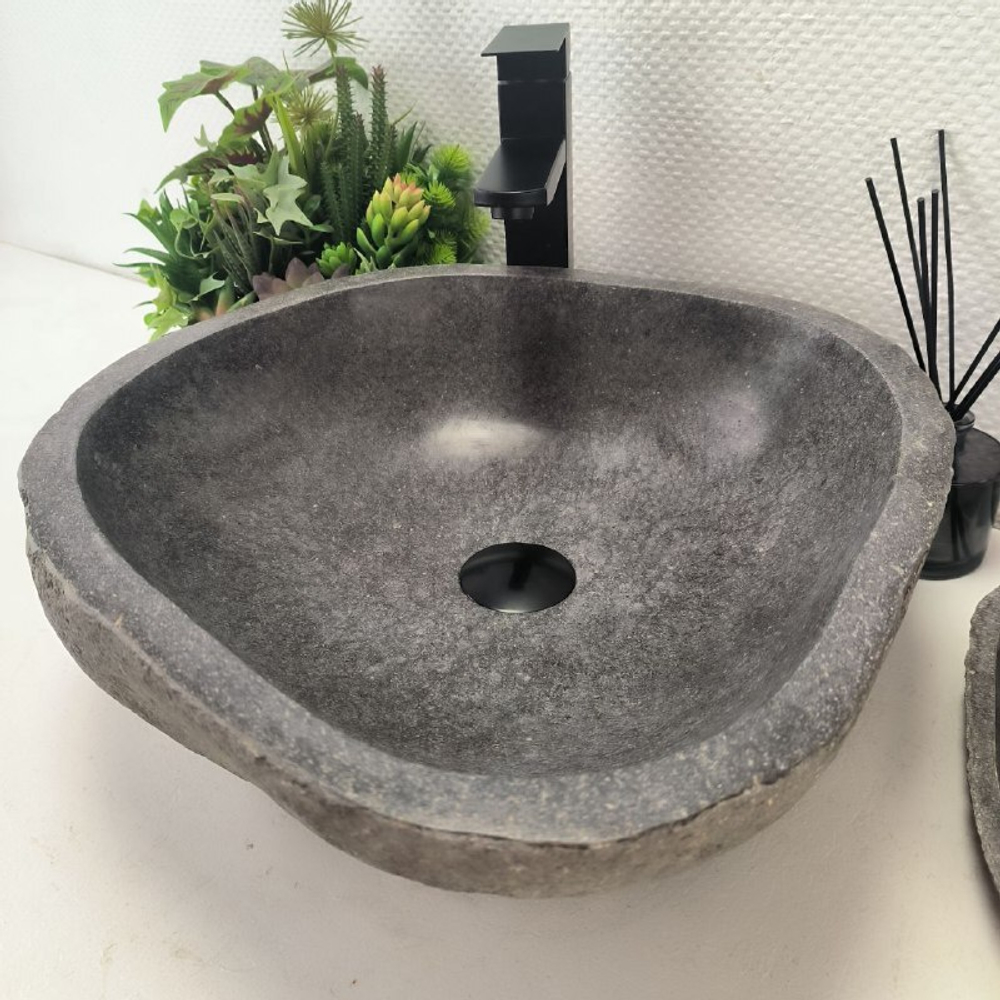 Раковина из речного камня RS-63673 (43*43*15) 0122