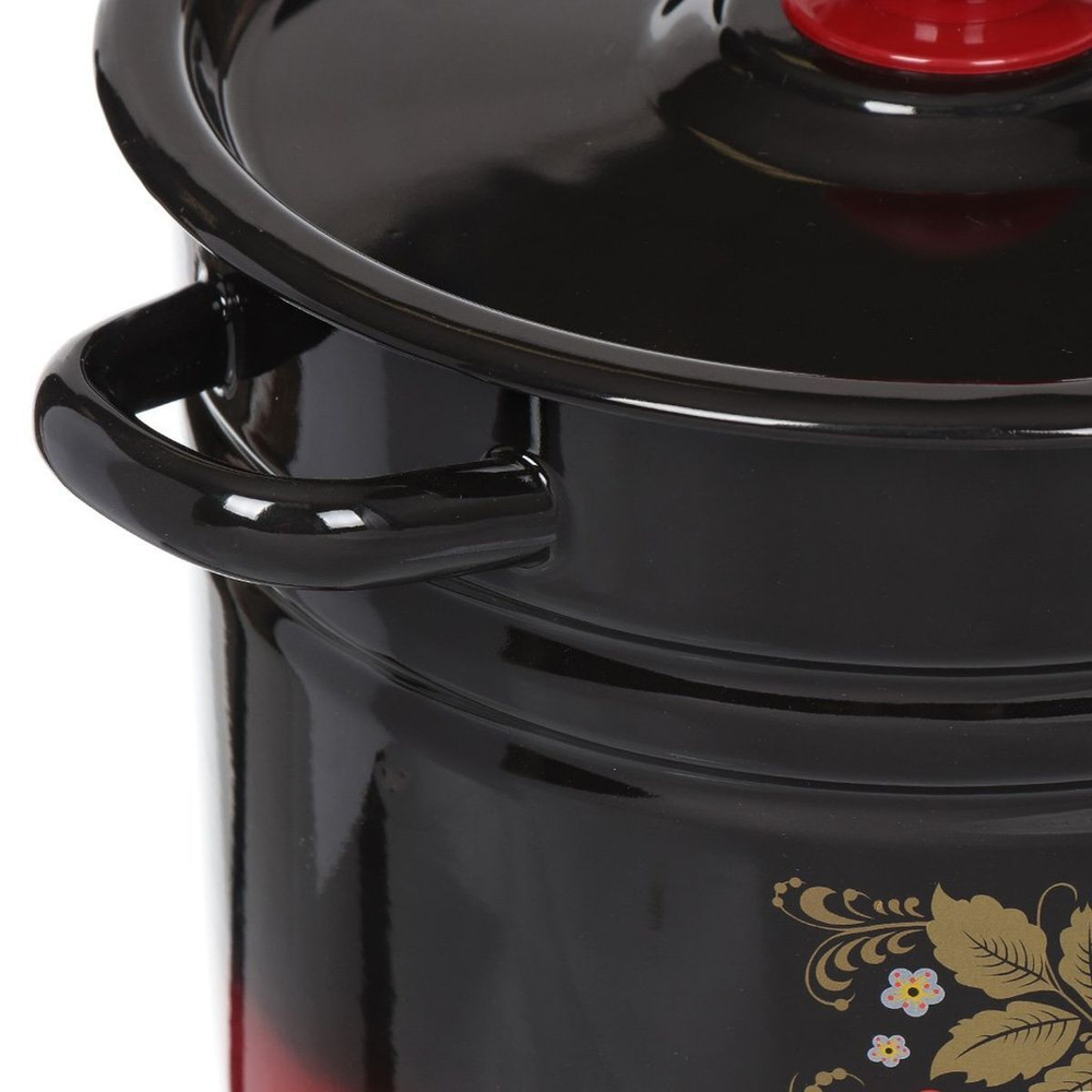 Кастрюля сталь, эмал, 9 л, с крыш, Сиб товары, С1622.38, в асс