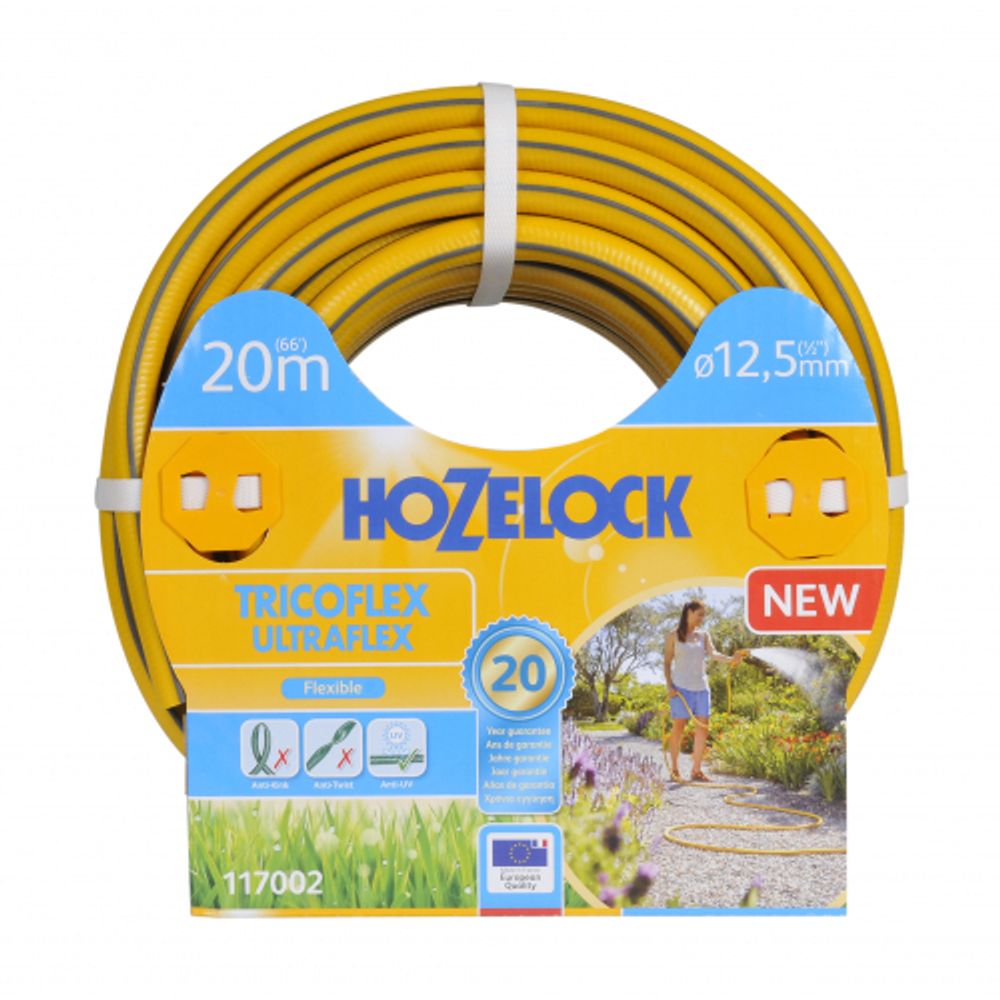 Шланг для полива HoZelock 117002 ПВХ армированный TRICOFLEX ULTRAFLEX 12,5 мм 20 м | HoZelock