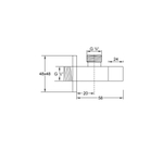 Steinberg Серия 120 Угловой вентиль 1/2“ с подсоединением для гибкого шланга 3/8“, хром 120 1640