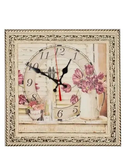 Часы настенные в винтажной раме "Прованс"