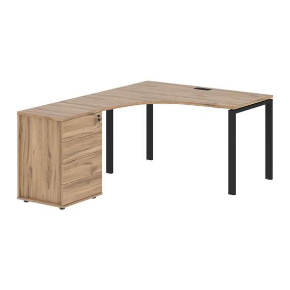 Стол эргономичный с тумбой EUCET 1318(L)  1360х1880х750 EDIS