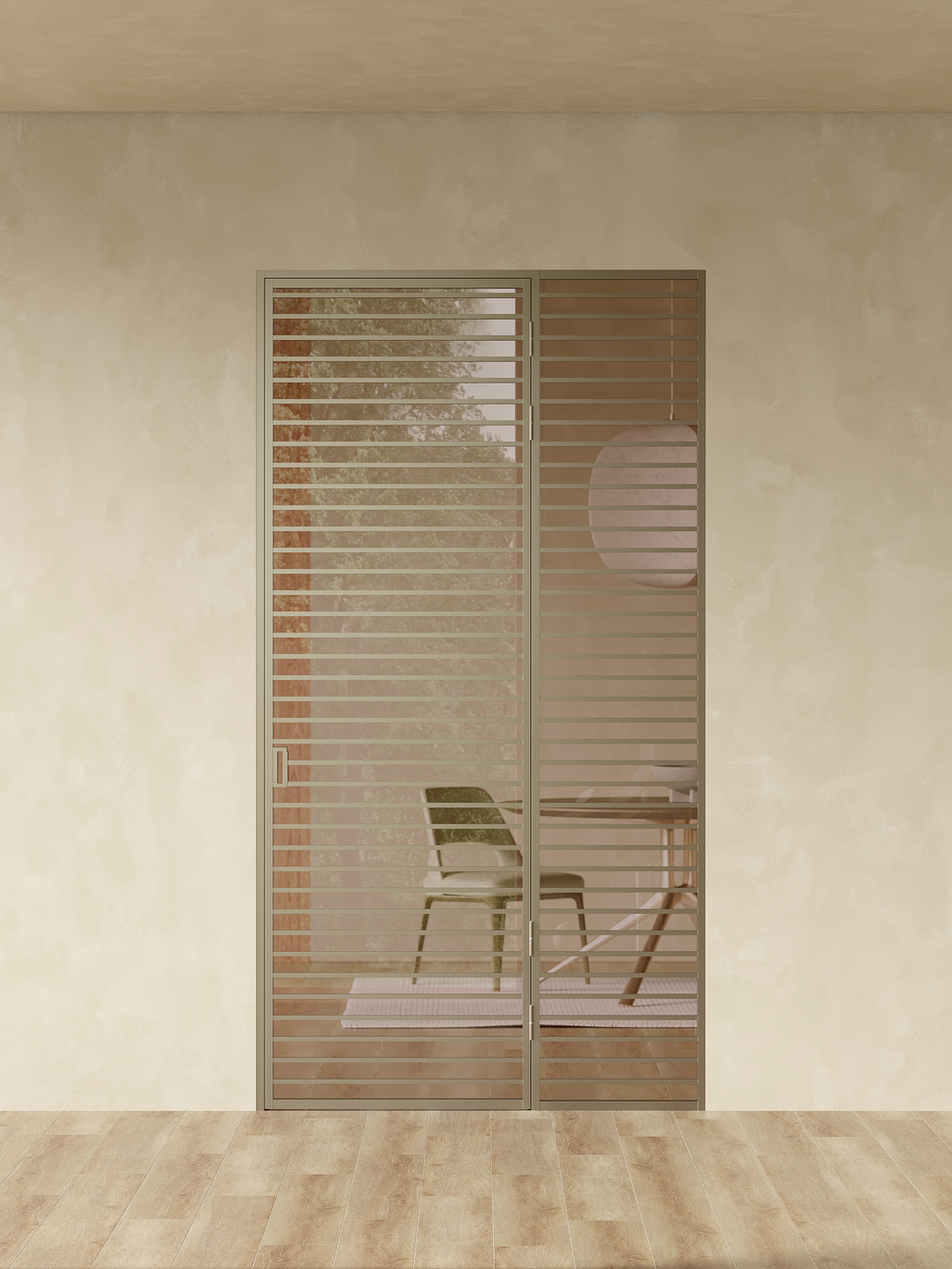 Распашная алюминиевая перегородка Minoli 12