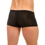 Мужские трусы-хипсы из ткани с текстурой змеиной чешуи Snake Black Boxer (Размер: L) (Цвет: черный)