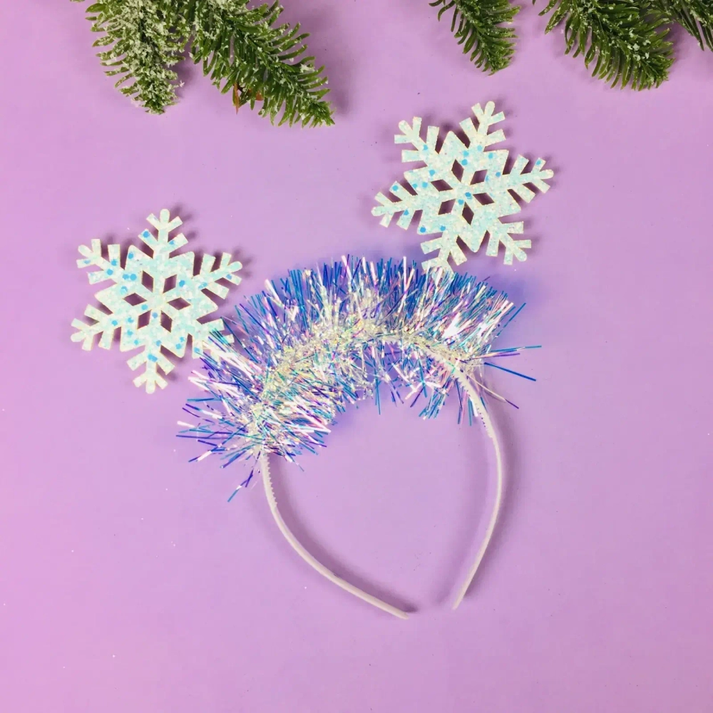 Ободок карнавальный «Снежинки нарядные», микс