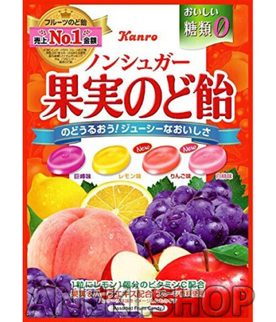 Леденцы фруктовое ассорти без сахара 90 г Kanro
