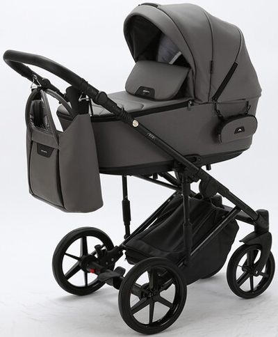 Детская коляска Adamex Zico Deluxe 2 в 1 Z-SA04 СВ.СЕР.ПЕРЛ КОЖА