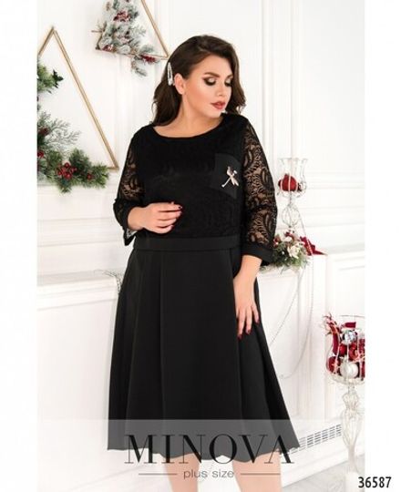 Платье 8619-1-черный Minova Фото 2