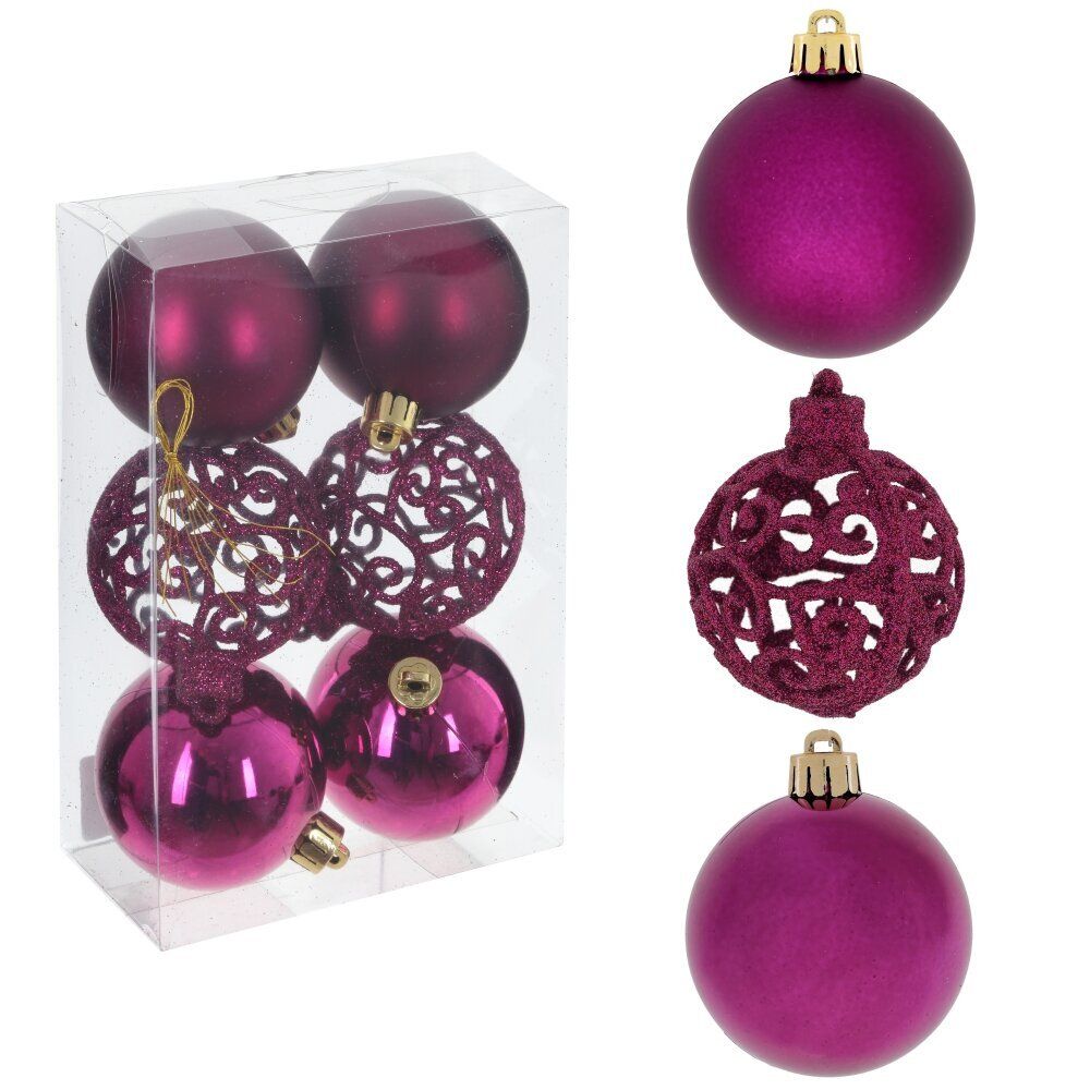 GAEM Набор из 6шт Украшение новогоднее "Шар", D 6 см, L17,5 W6 H11,5 см