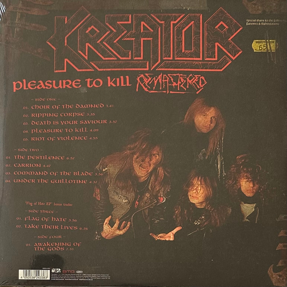Kreator - Pleasure To Kill 2LP (Европа 2017г.)