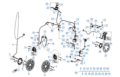 Колодки тормозные задние CFMOTO 700MT, 6GUV-0810A0