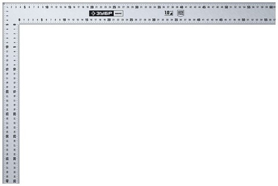 ЗУБР УПН-60, 600 х 400 мм, нержавеющий плотницкий угольник, Профессионал (3434-61)