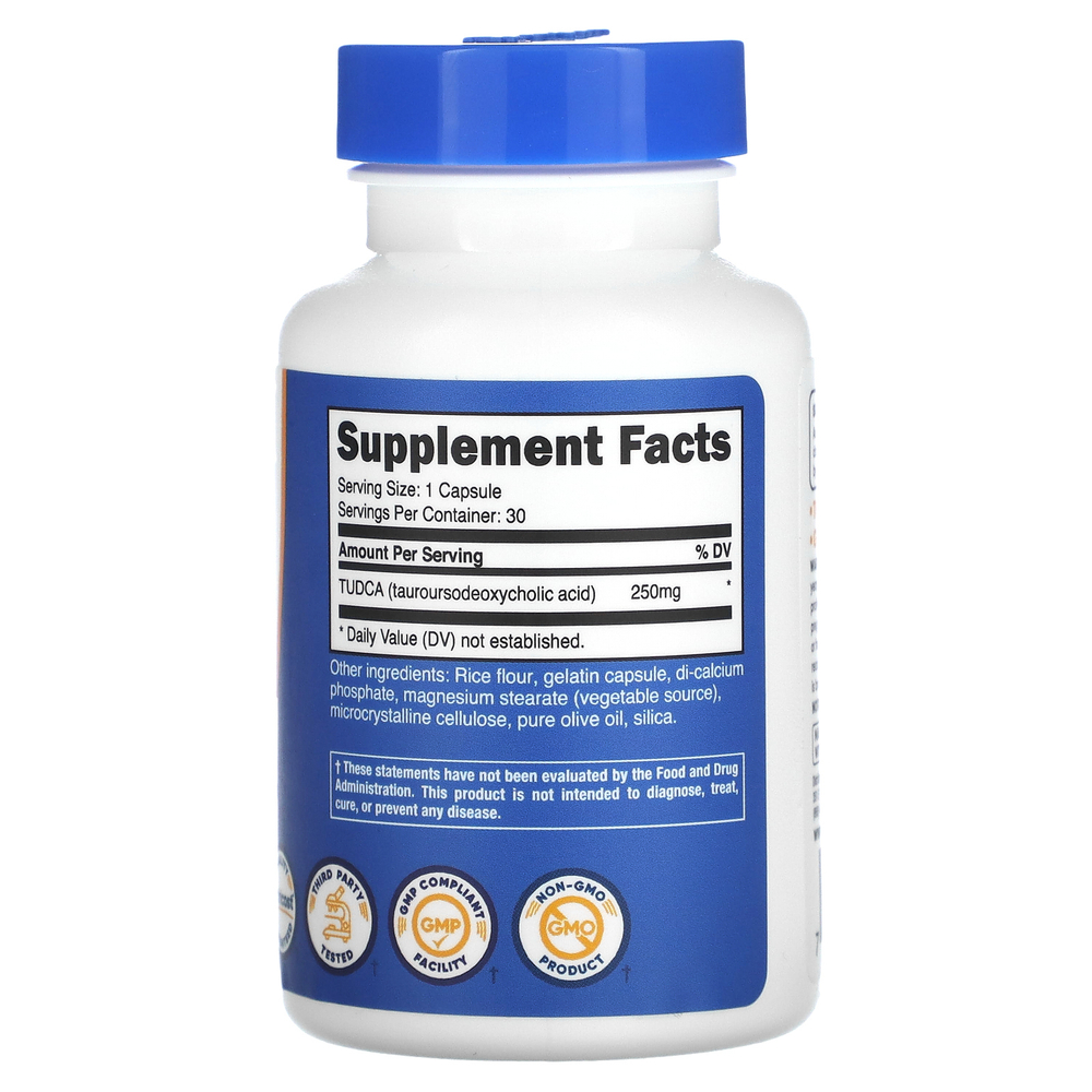 Nutricost, TUDCA, 250 мг, 30 капсул