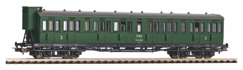 Купейный вагон 3-го класса трофейный CSD III с тормозной будкой