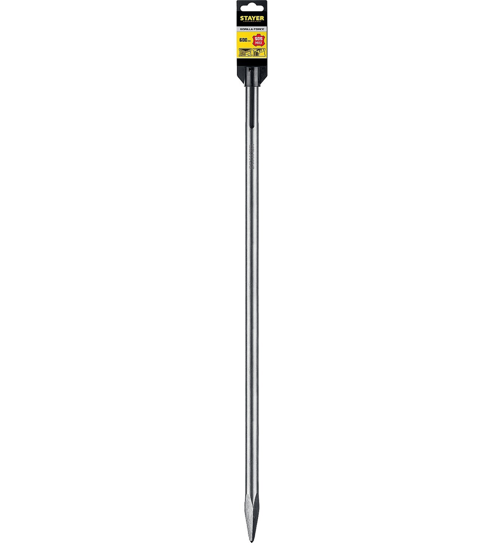 STAYER Gorilla Force, 600 мм, SDS-max, пикообразное зубило, Professional (29391-00-600)