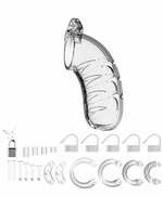 Прозрачный мужской пояс верности Model 04 Chastity 4.5  Cock Cage