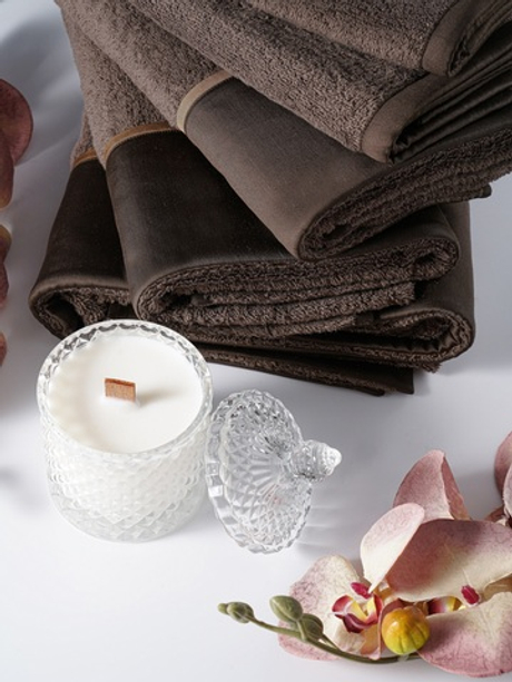 Набор полотенец 5шт Claire Batiste Atelier Brise тёмно-коричневый