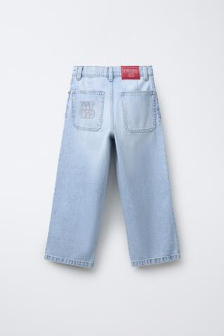 ZARA ДЖИНСЫ RELAXED BAGGY, ГОЛУБОЙ