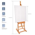 Мольберт напольный студийный Гамма "Студия", 54*55*171(236)см, бук