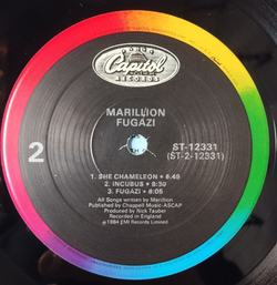 Винтажная виниловая пластинка LP Marillion Fugazi (USA 1984)