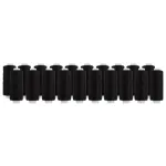 Нитки швейные 40 ЛШ, 200 м, полиэстер, НАБОР 20 шт., черные, в ПОДАРОК иглы, DEVELIA (Девелиа), 609622