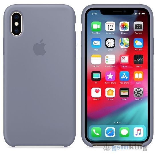 Silicone Case iPhone X/XS Lavender Gray «Тёмная лаванда»