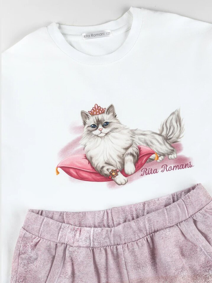 8585 Комплект из футболки и брюк