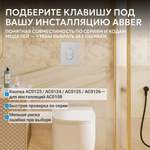 Кнопка смыва ABBER AC0125MW пневматическая, белая матовая
