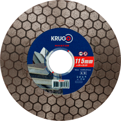 Диск алмазный для заусовки плитки под 45 градусов KRUGO MASTER 115х25mm, 81091150285