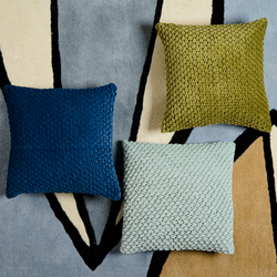 Подушка декоративная бархатная 45х45 Tkano Essential мятная