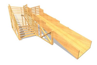 Зимняя деревянная горка