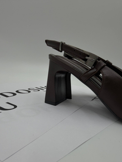 Туфли женские экокожа арт. 331-4 цвет "коричнево-бордовый"