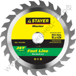 Диск пильный STAYER ″FAST CUT″ по дереву, 156,5мм х 12,7мм х 16Т