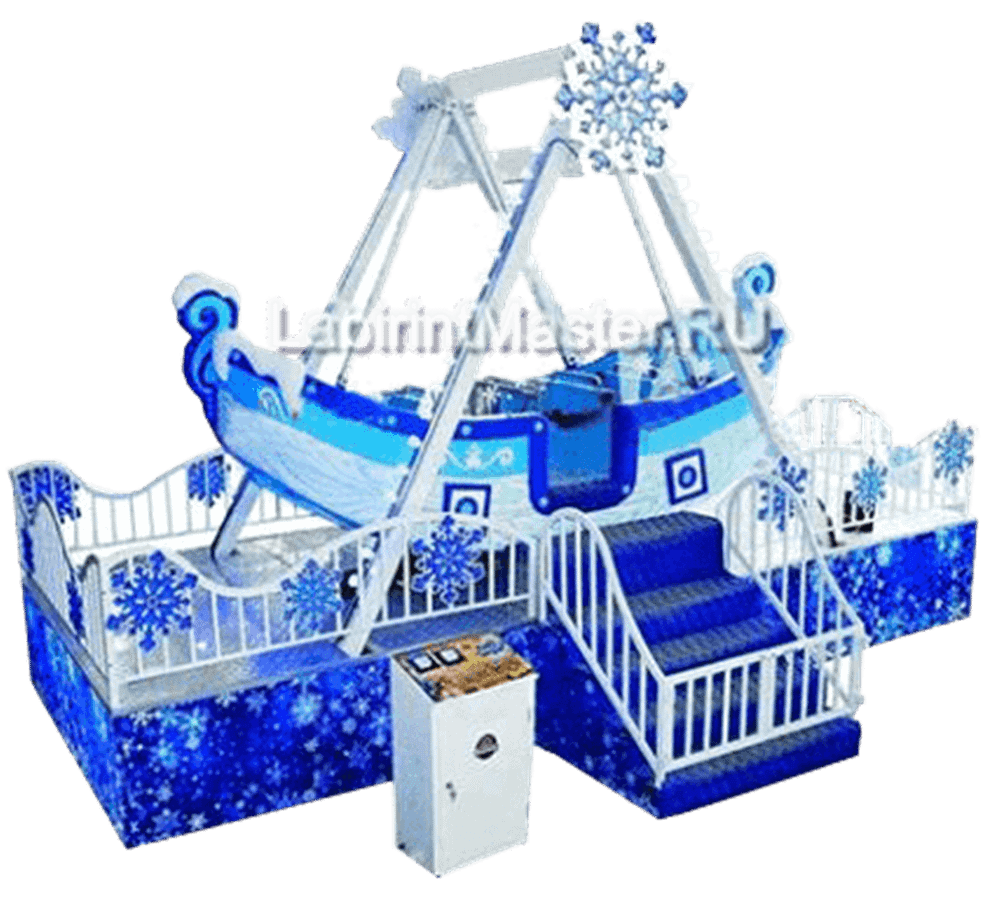 Аттракцион качели «Зимняя лодочка», 5,5×3×3,5 м