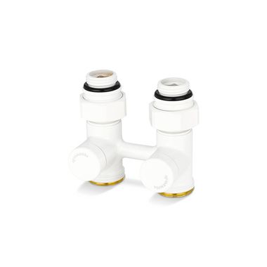 Узел нижнего подключения Thermo прямой, Белый, Desighn Series, 1/2" x 3/4"