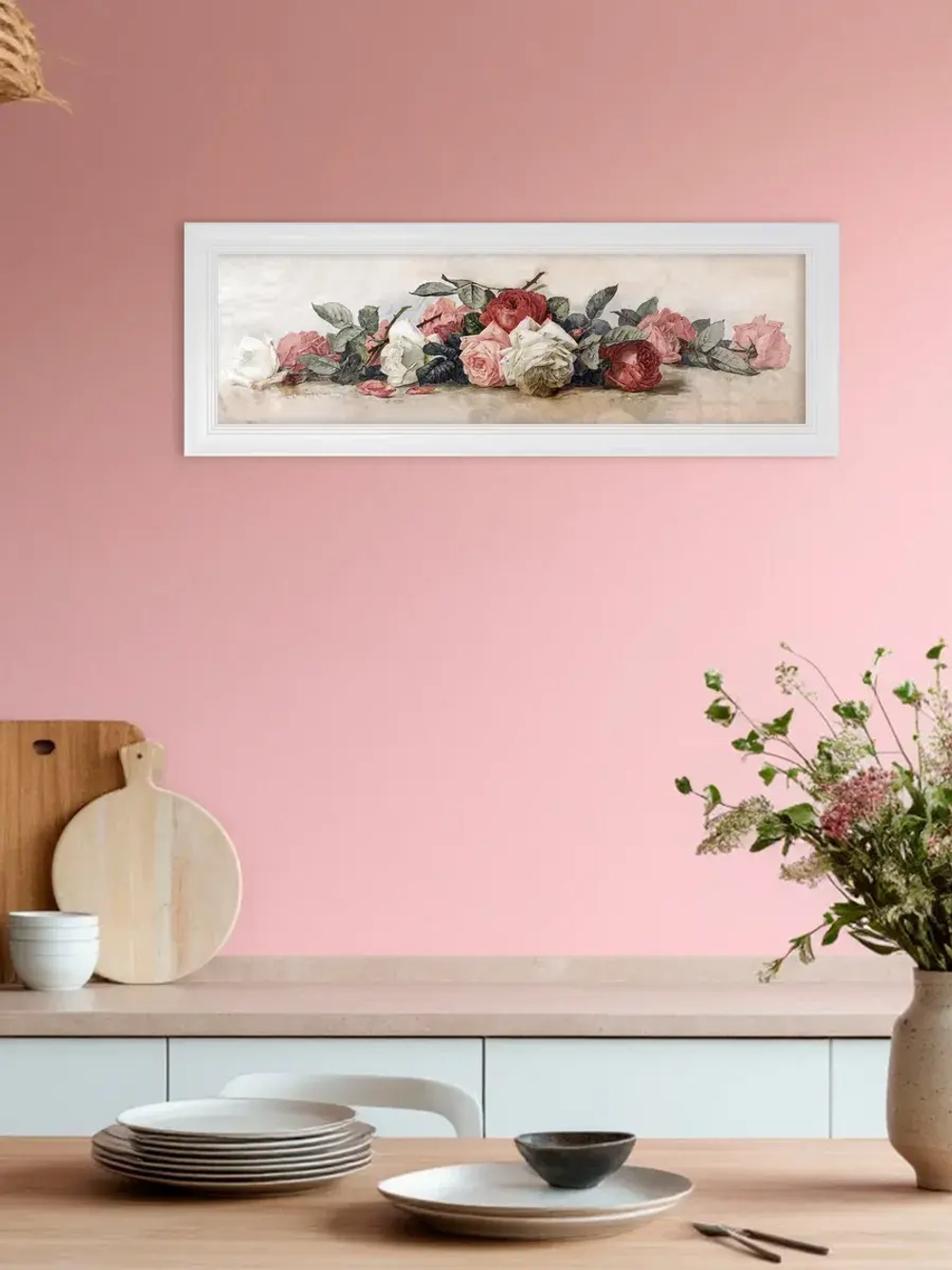 Картина на стену интерьерная на холсте в раме 23*65 см