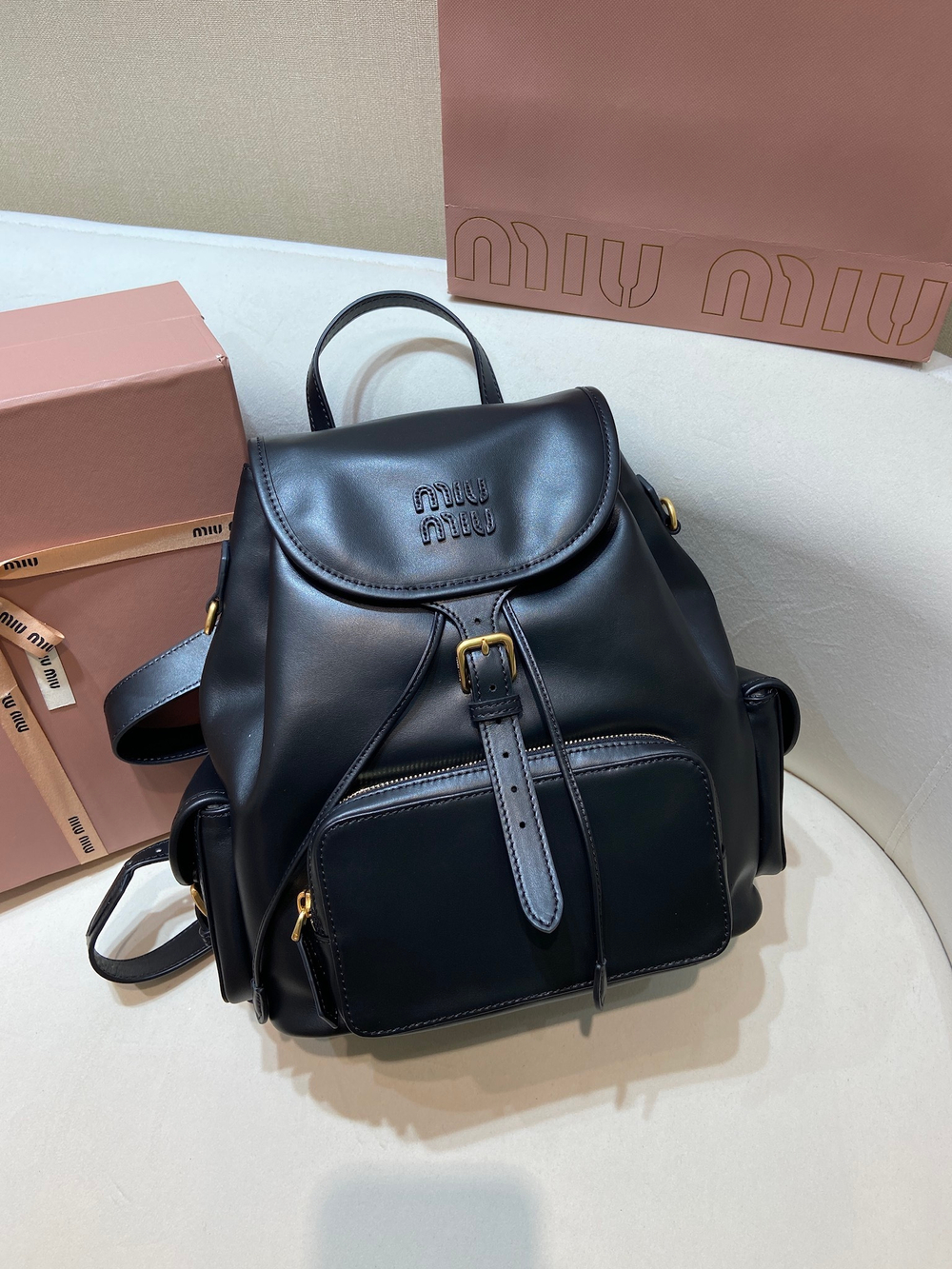 Miu Miu Leather Backpack 29 cm