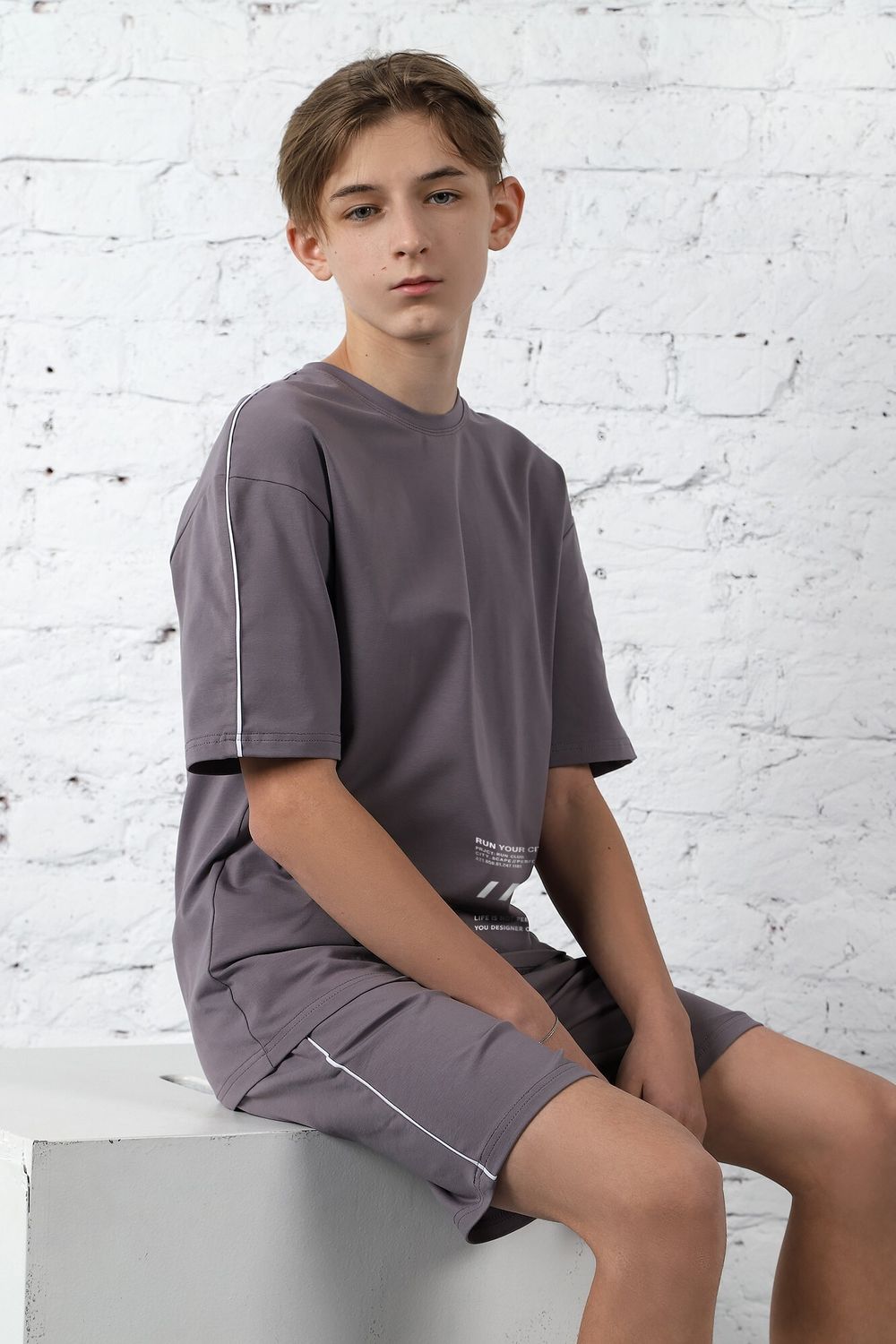 Костюм для мальчика Оливер-1 Виотекс СЕРЫЙ